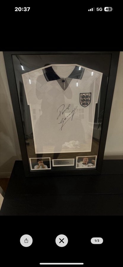 Paul Gascoigne signerad England tröja