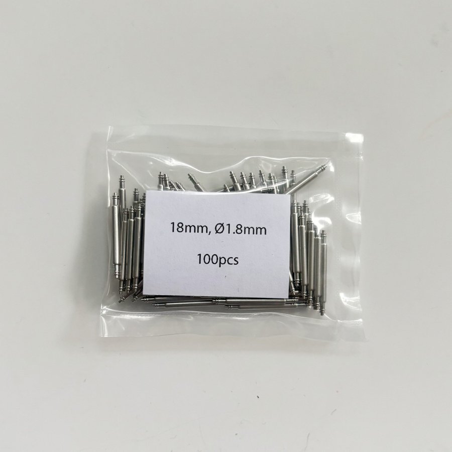 18mm Bandstift, 100st | 18mm Spring Bars, 100pcs