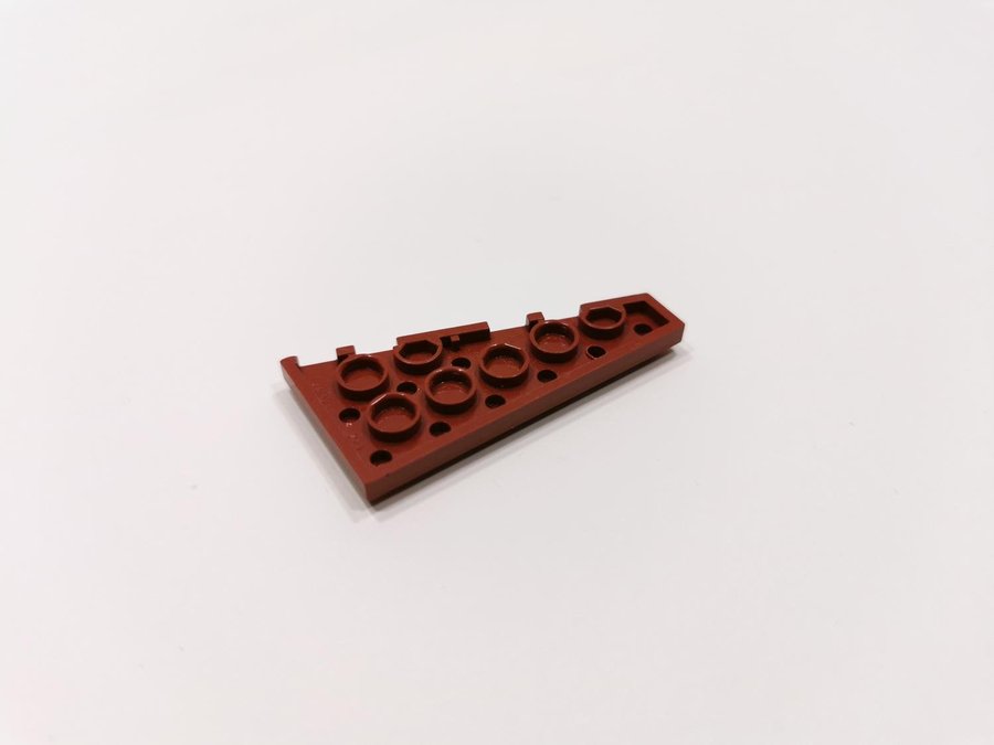 Lego - wedge - vinge - plate - höger - 6x3 - part 54383 - vinröd