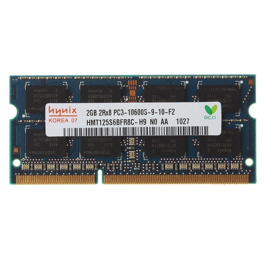 2 GB Hynix (1x2GB) DDR3 SODIMM 2Rx8 PC3-10600S 1333 MHz RAM