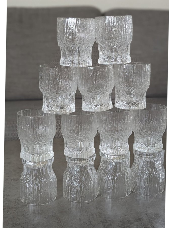 13 st glas Iittala Aslak Design Tapio Wirkkala