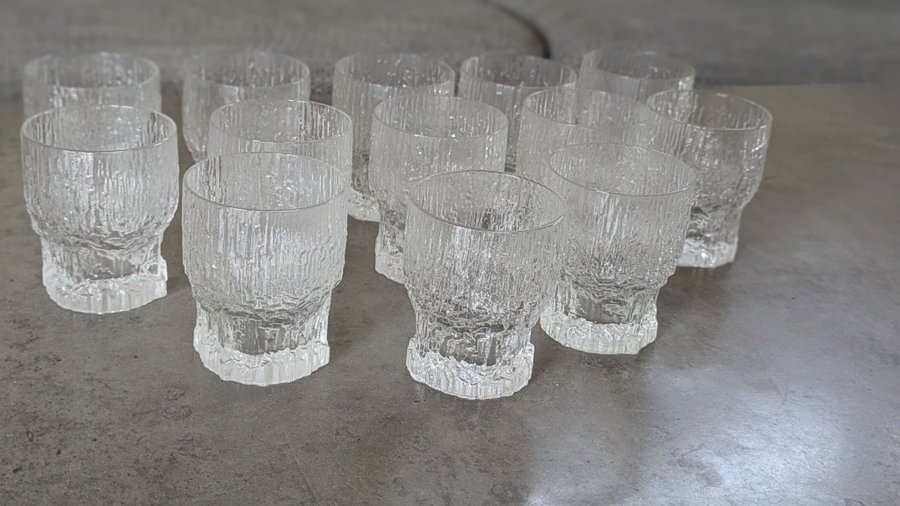 13 st glas Iittala Aslak Design Tapio Wirkkala