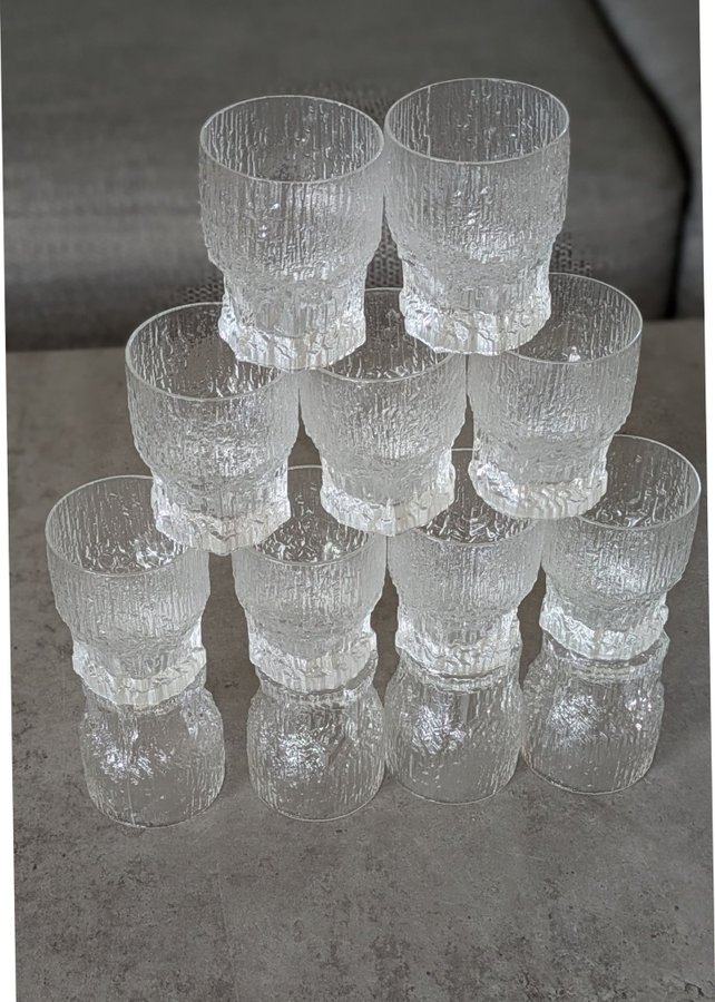 13 st glas Iittala Aslak Design Tapio Wirkkala