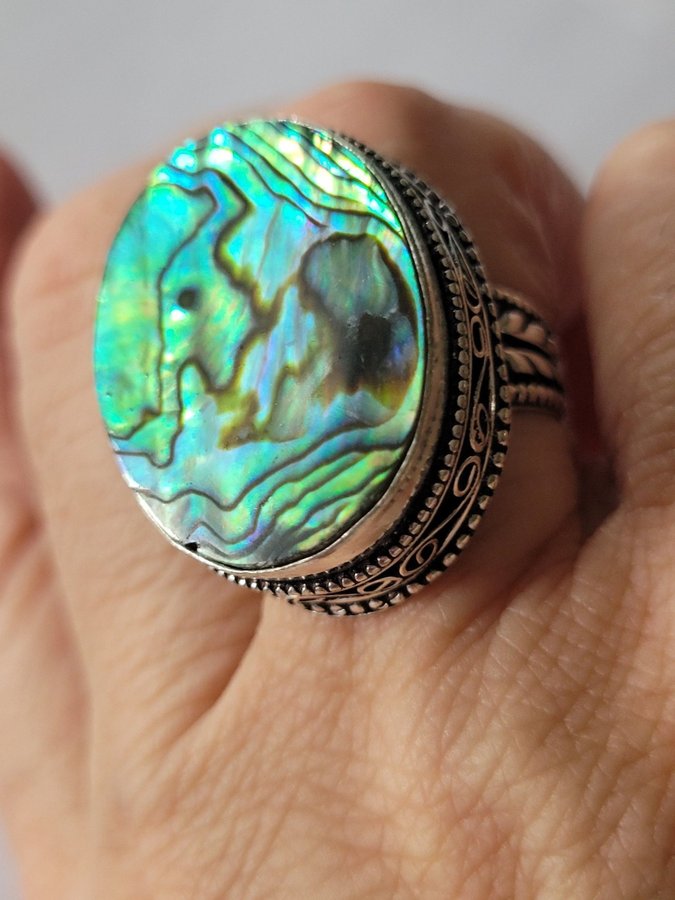 Abalone shell, ring stl. 17,5