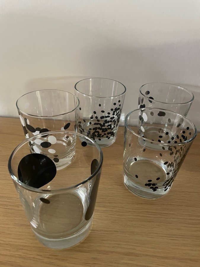 IKEA glas mönster dricksglas 5 st