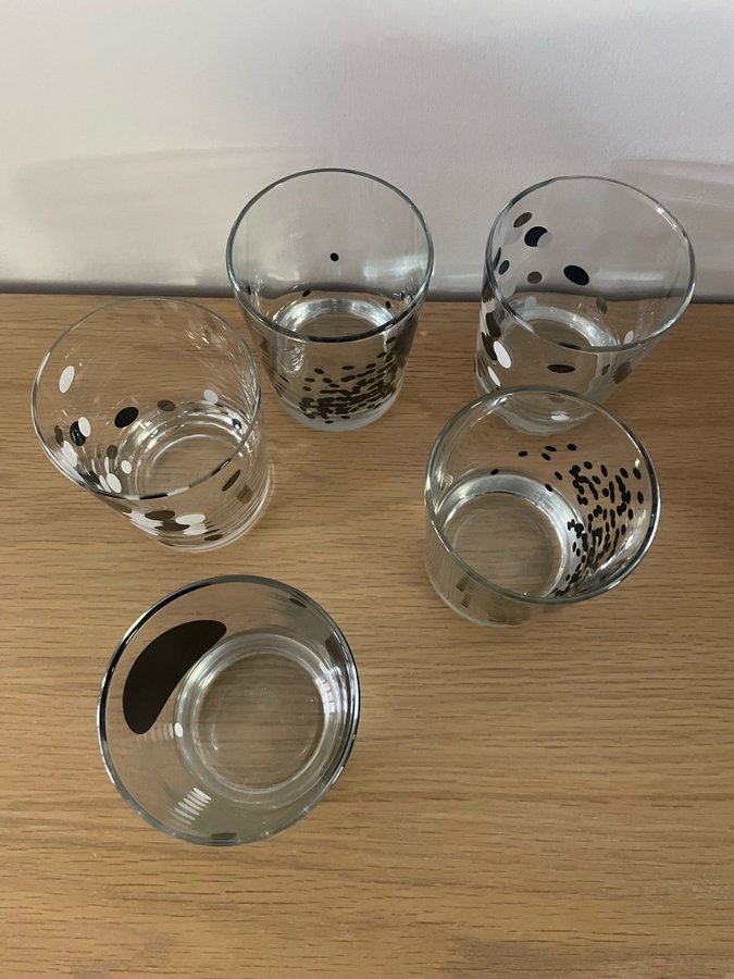 IKEA glas mönster dricksglas 5 st