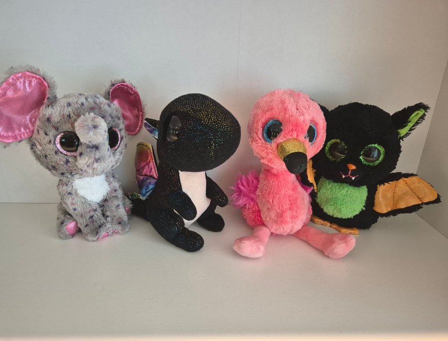 4 stycken Ty Beanie Boos mjukisar