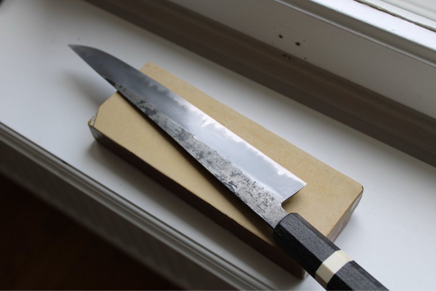 Sujihiki Sakimaru stone polished