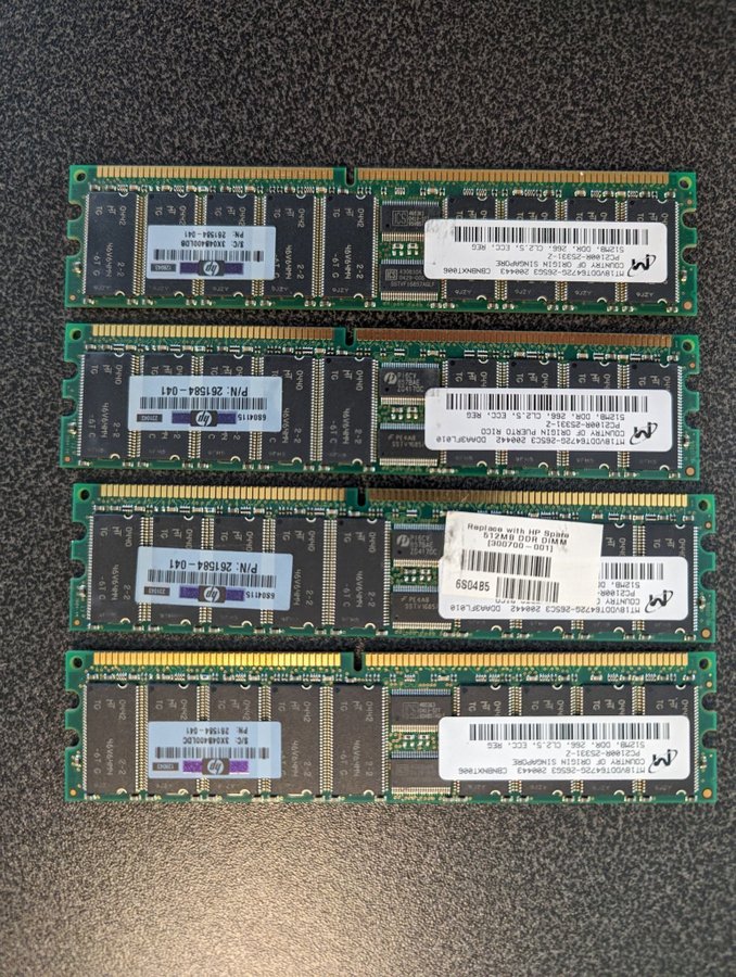 2gb HP DDR ECC minne