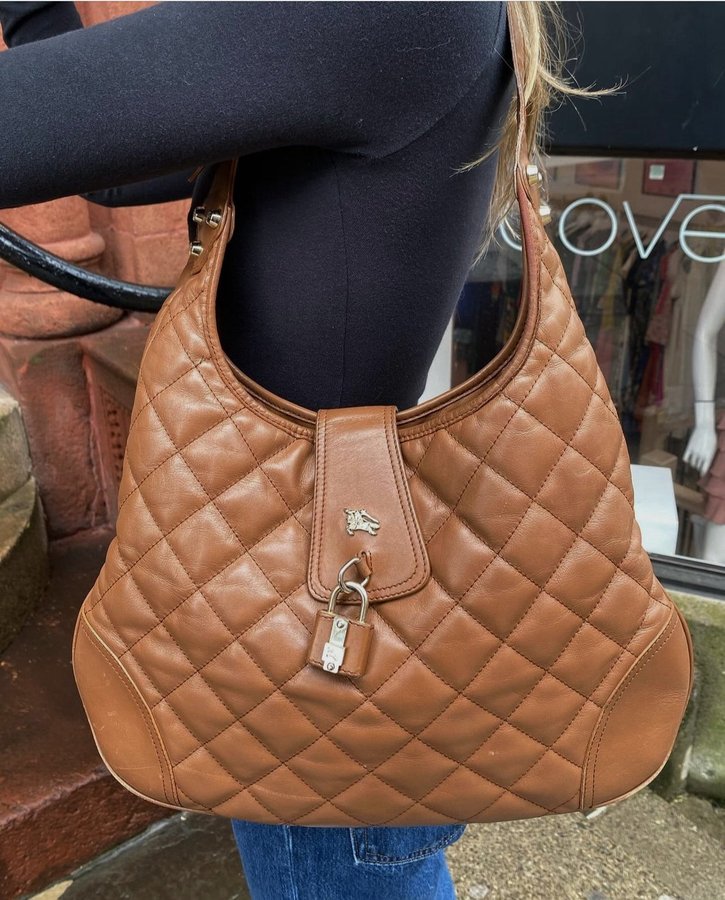 Vintage Burberry Hobo Väska