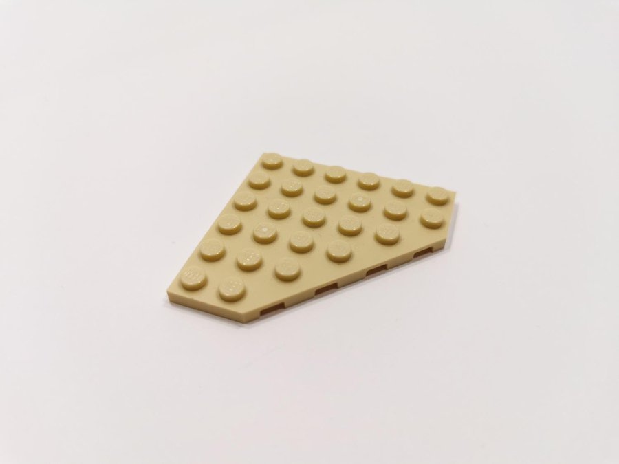 Lego - wedge - vinge - plate - 6x6 - part 6106 - ljus biege (tan)