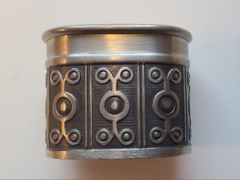 Vintage Pewter Haugrud tinn toothpick holder Norway