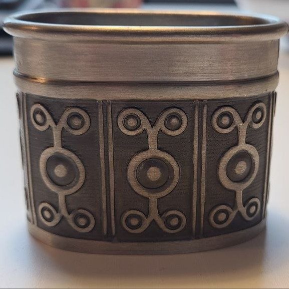 Vintage Pewter Haugrud tinn toothpick holder Norway