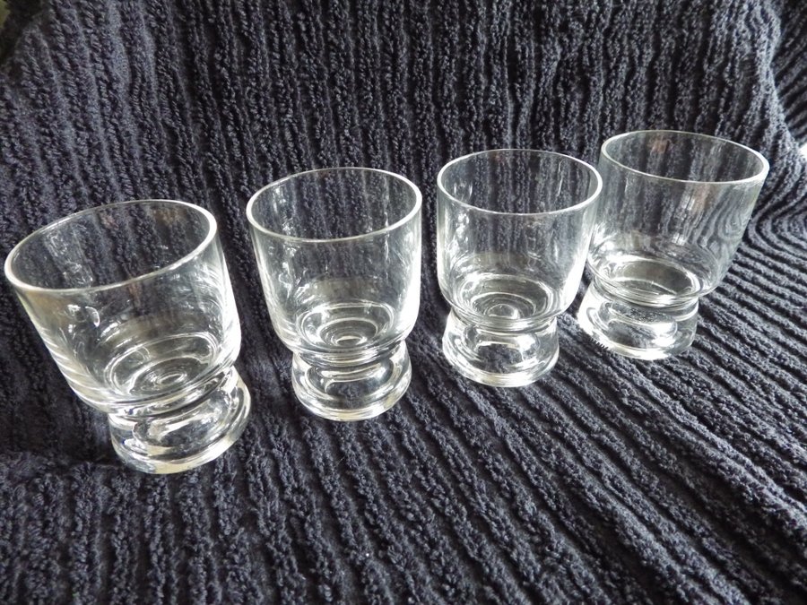 4 st. fina snaps/shotglas, kristall