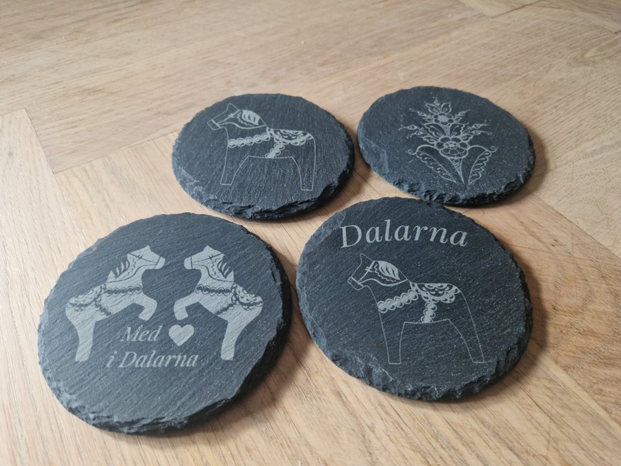 4pack Dalarna-underlägg i skiffer