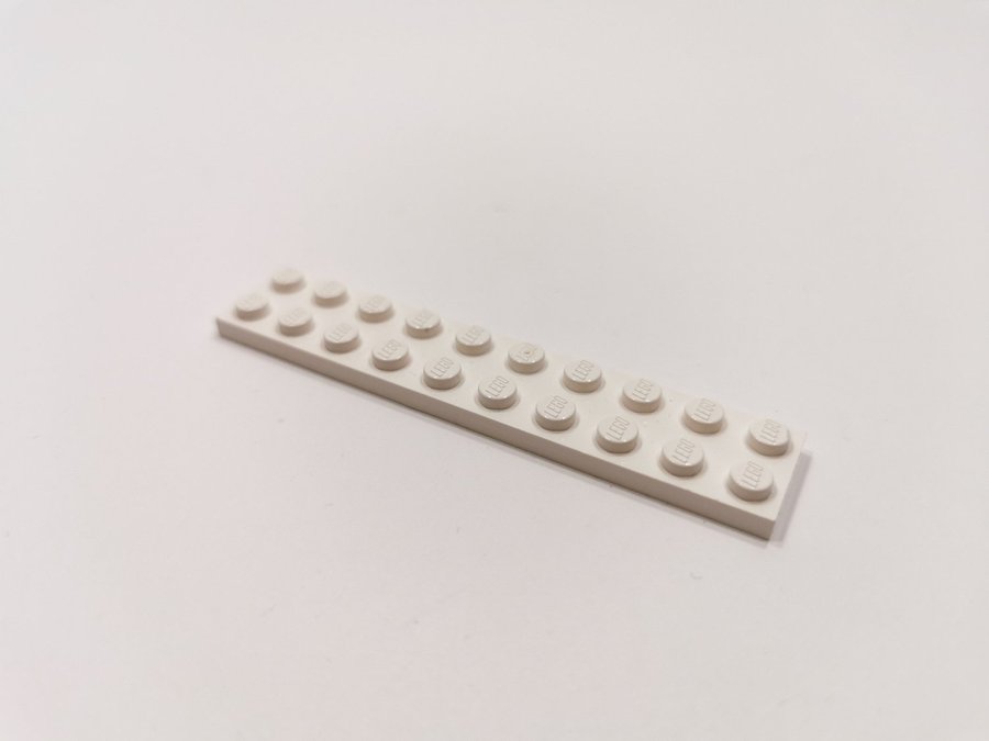 Lego - plate - platt - bas - 2x10 - part 3832 - vit