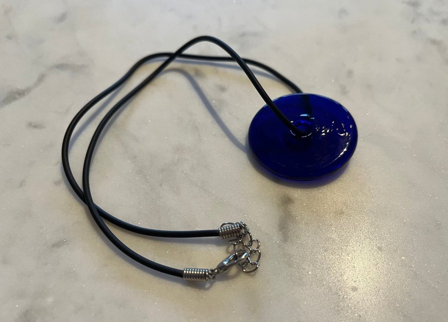 Blått halsband Muranoglas