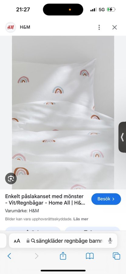 HM Påslakanset med regnbågar