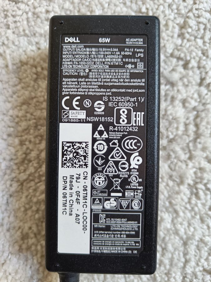 Dell 65W Laptop Adapter