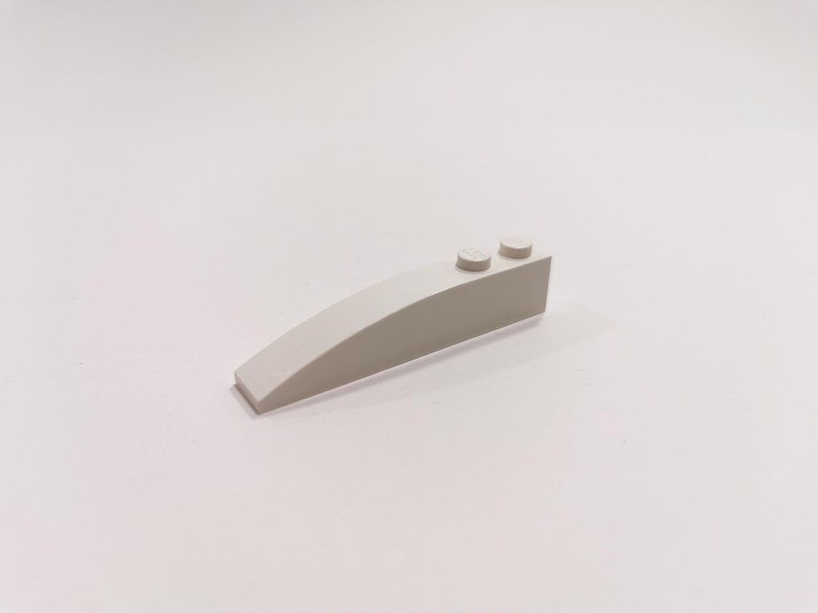 Lego - slope - curved - böjd - 6x1 - part 42022 - vit