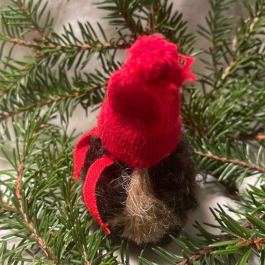 Tomte i trä trätomte tomte gumma jultomte svensk