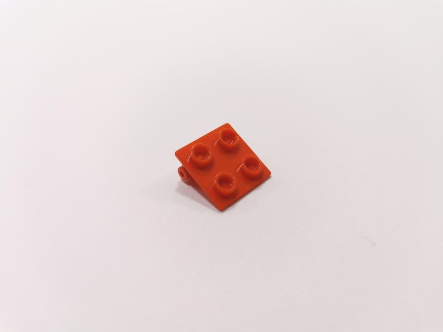 Lego - hinge - top plate - ledad - 2x2 - part 6134 - röd