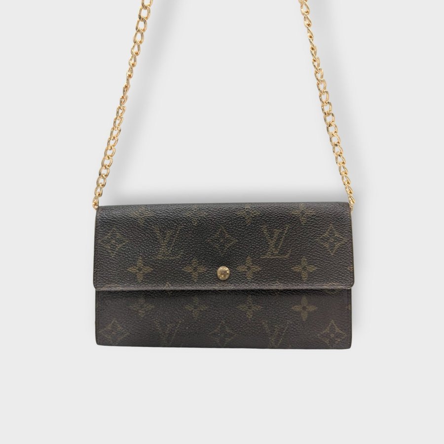 Louis Vuitton Sarah Monogram Plånbok Axelväska Crossbody Läder Vintage Trend