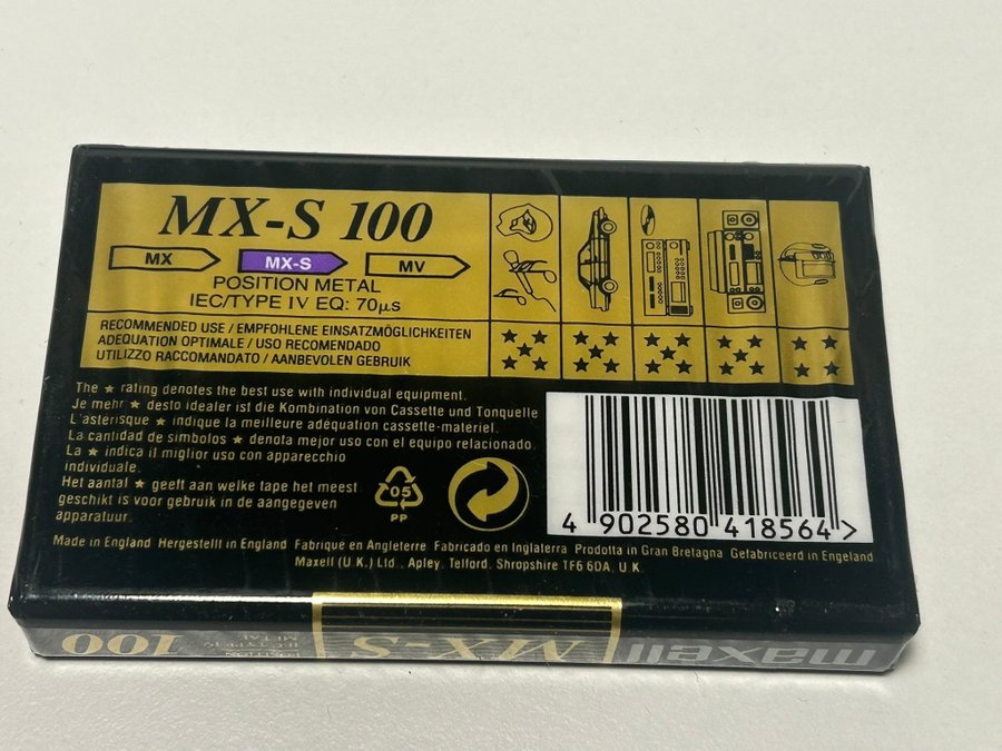 3 st Maxell MX-S 100 Metal Kassetter