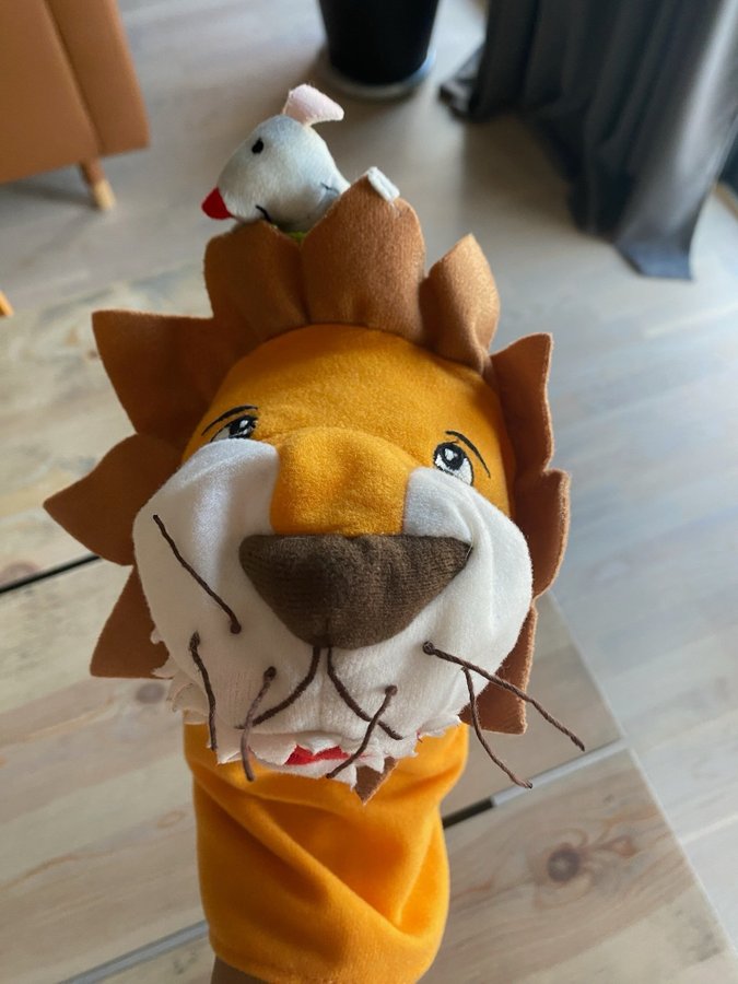 IKEA Löwe mit Maus Handpuppe Klappar Circus