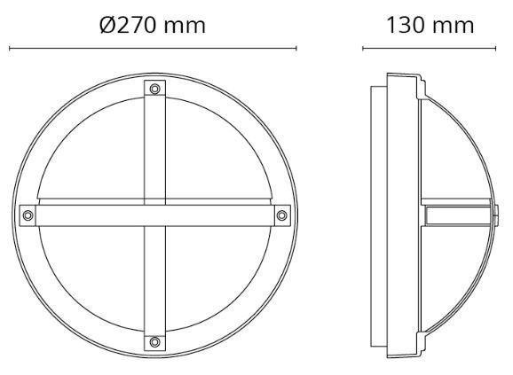 Tanto 1100 - Rund vit allroundarmatur (LED) från SG Armaturen