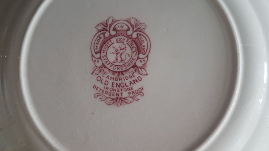 RETRO/OLD ENGLAND/"CAMBRIDGE"/STAFFORDSHIRE/TALLRIK