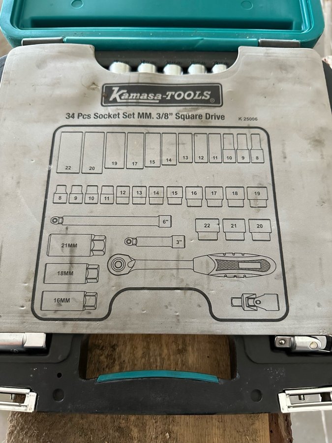 Kamasa-Tools 34-dels hylsesats