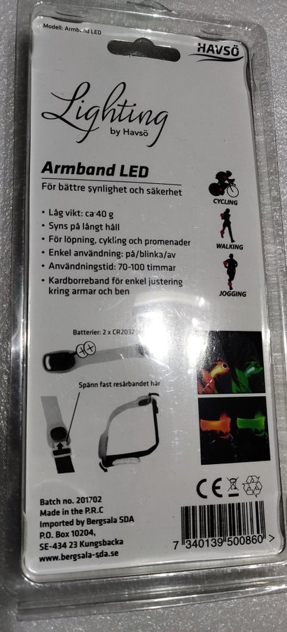 2 HELT NYA ARMBAND LED LIGHTING BY HAVSÖ