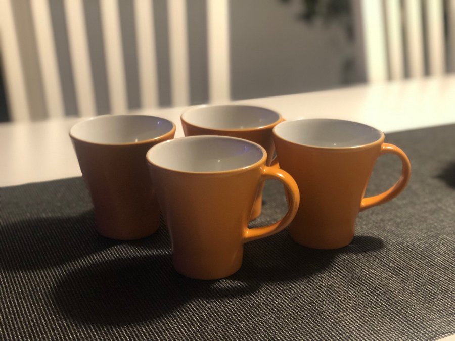 Unika Oranga Kaffe Te Muggar Koppar Från IKEA