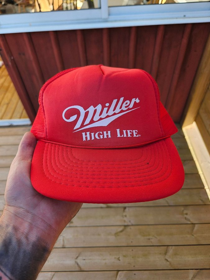 Vintage 90s Miller Snapback keps