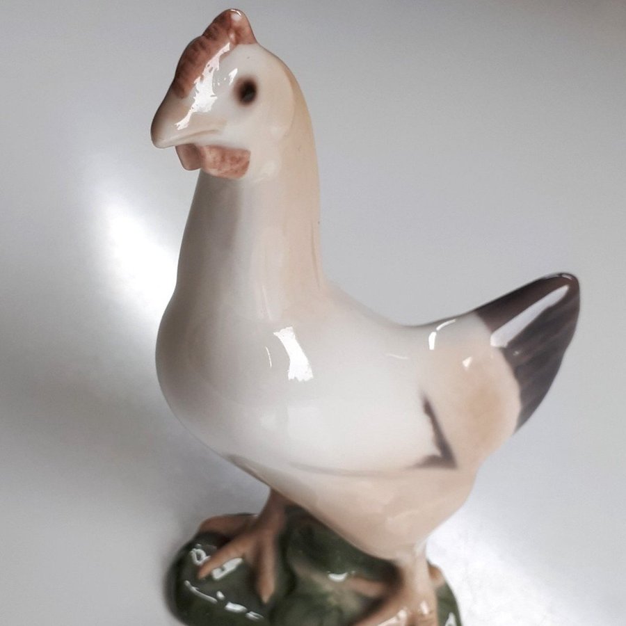 Old Bing  Gröndahl Like-New Hen, Høne Fugle Figur No.2193, Porslin Höna. Fåglar