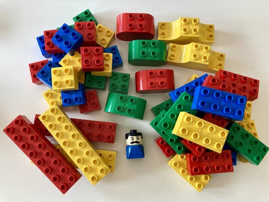 LEGO DUPLO KLOSSAR OCH GUBBE * VINTAGE * 80-TAL