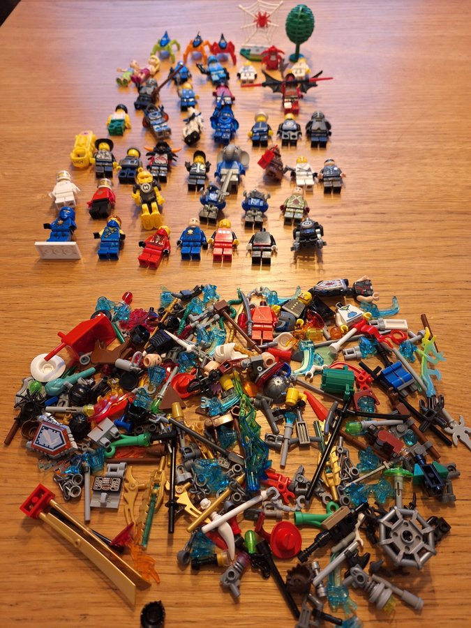 Lego minifigurer, med tillbehör