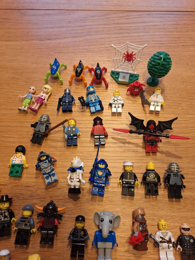 Lego minifigurer, med tillbehör