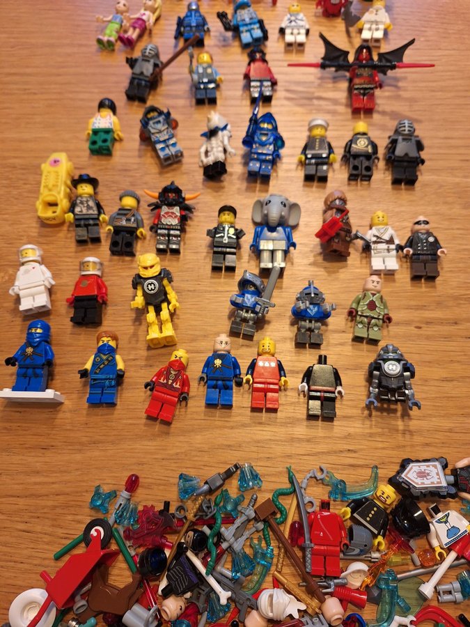 Lego minifigurer, med tillbehör