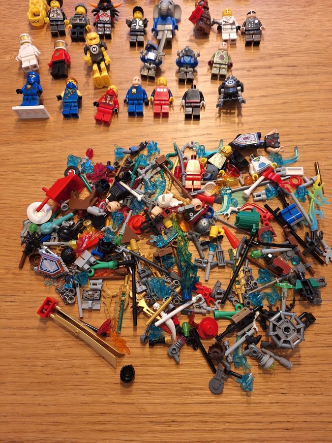 Lego minifigurer, med tillbehör