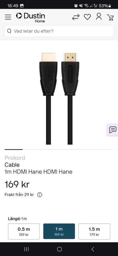 Cable 1m HDMI Hane HDMI Hane