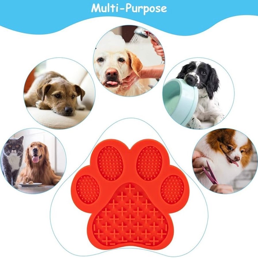 Lick Mat Dog Lick Mat Pack om 2 Dog Lick Pad Lick Pad Långsam matare med stark