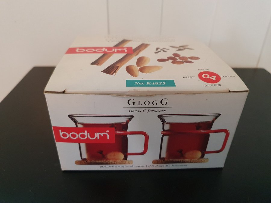 4st Bodum Glögg Muggar Med Korkunderlägg I Orginalkartong