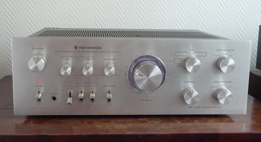 KENWOOD KA-7100, vintage stereo förstärkare, ny servad med garanti