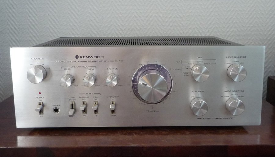 KENWOOD KA-7100, vintage stereo förstärkare, ny servad med garanti