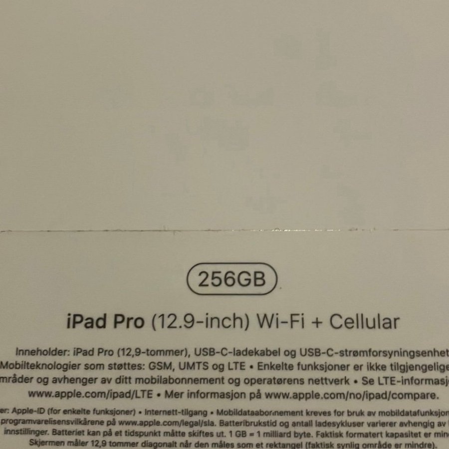 IPad PRO 129 Wi-Fi +Cellular