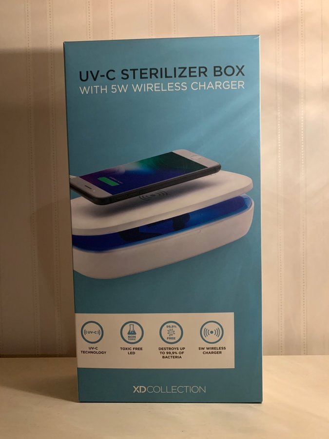 UV-C Sterilizer box - laddar - steriliserar mobiler