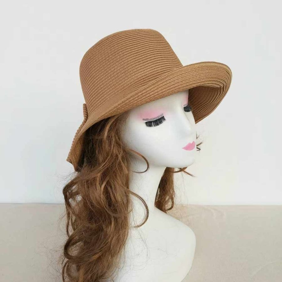 Women Khaki Bucket hat, Sun Hat With Bow, Summer Hat, Beach Hat, Cap