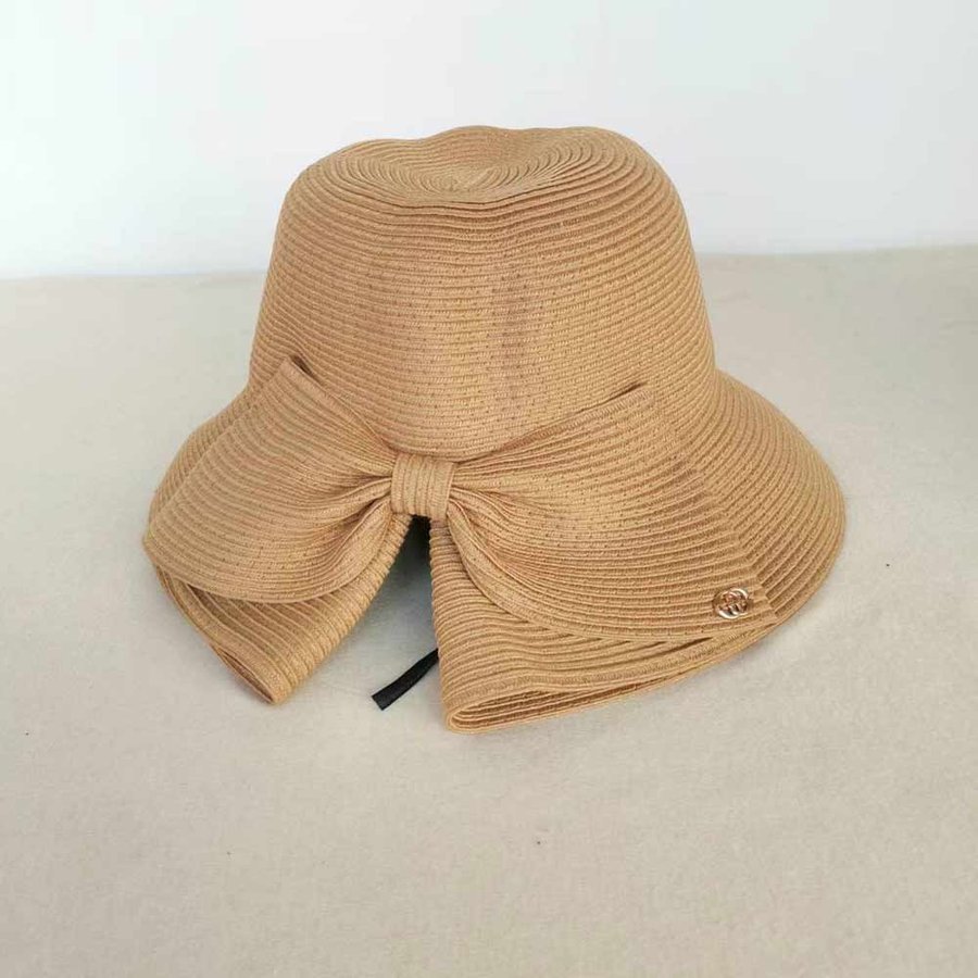 Women Khaki Bucket hat, Sun Hat With Bow, Summer Hat, Beach Hat, Cap